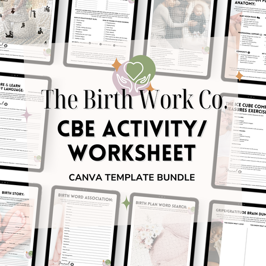 Childbirth Education Class and Doula Client Activity Sheets | Doula Handouts | Postpartum Doula | Birth Doula | Doula Templates