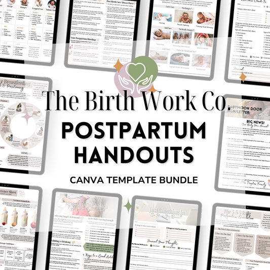 Postpartum Doula Handouts | Childbirth Education | Breastfeeding | Newborn Care | Doula Templates