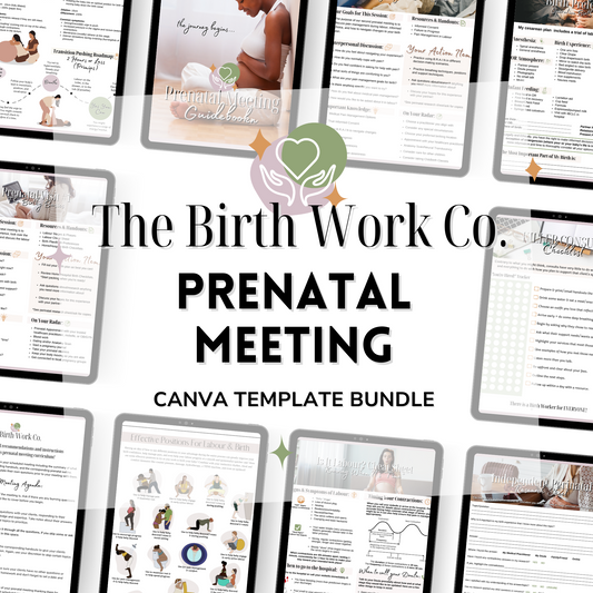 Birth Doula Prenatal Meeting Handouts Bundle | Birth Doula | Childbirth Education | Doula Handouts