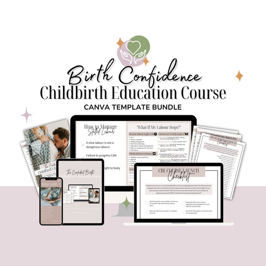 Childbirth Education Course Template Bundle | Birth Doula | Childbirth Education | Doula Templates